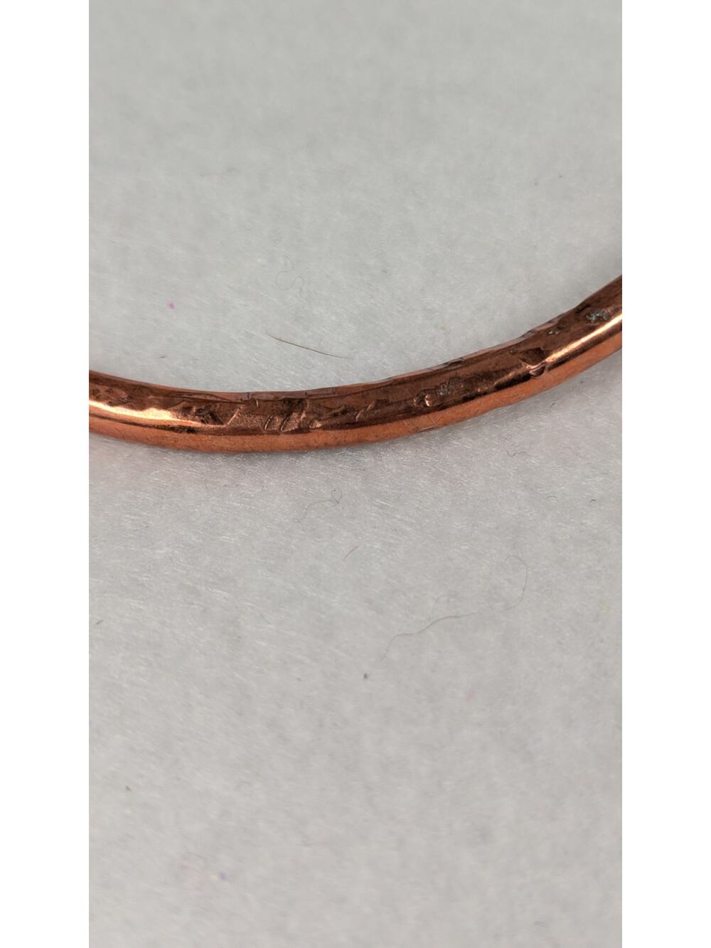 Copper neck cuff Light textured non oxodized  size Small Boho